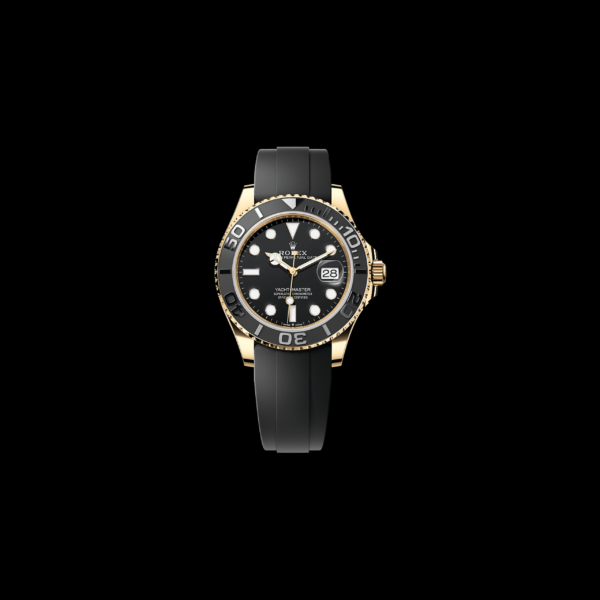 Rolex Yacht-Master Black Dial Yellow Gold Oysterflex 42mm Ref. 226658