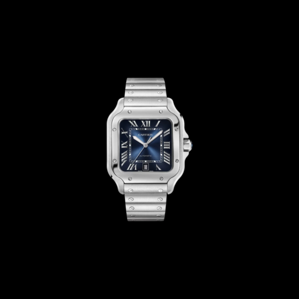 Cartier Santos Blue Dial Stainless Steel Large 40mm Ref. WSSA0071