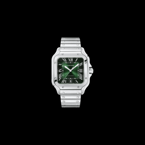 Cartier Santos Green Dial Stainless Steel Large 40mm Ref. WSSA0062