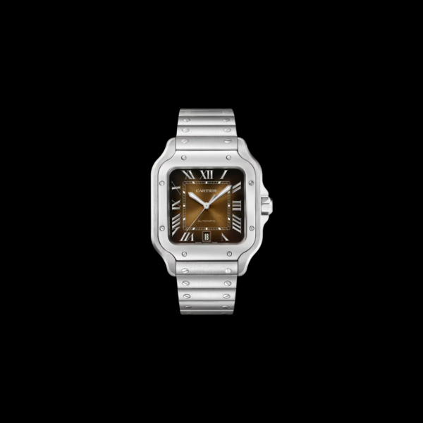 Cartier Santos “Tobacco” Brown Dial Stainless Steel Large 40mm Ref. WSSA0064