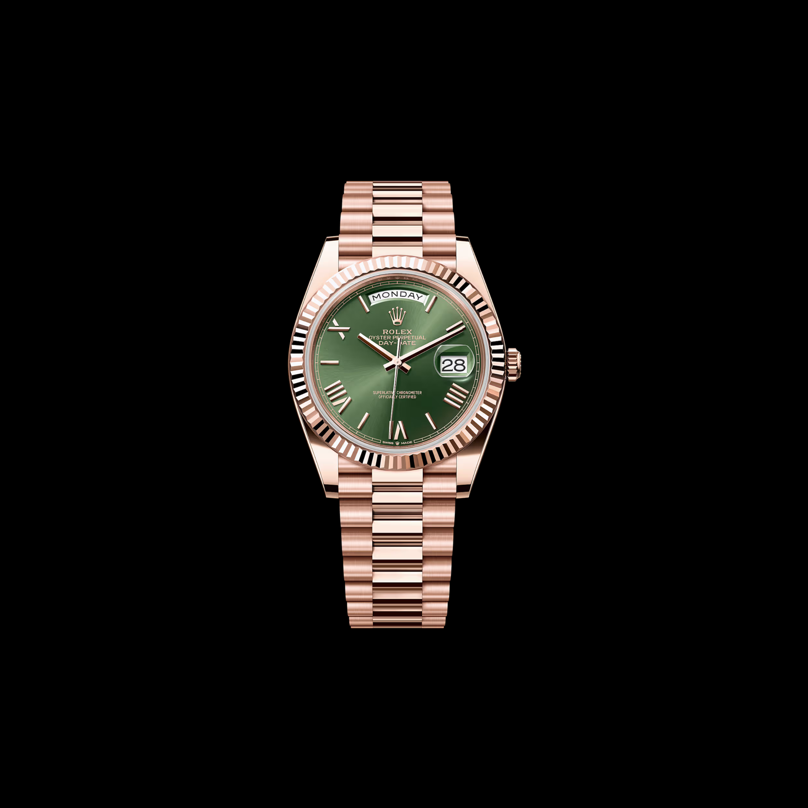 Rolex Day-Date 40mm “Olive” Dial Rose Gold Ref. 228235