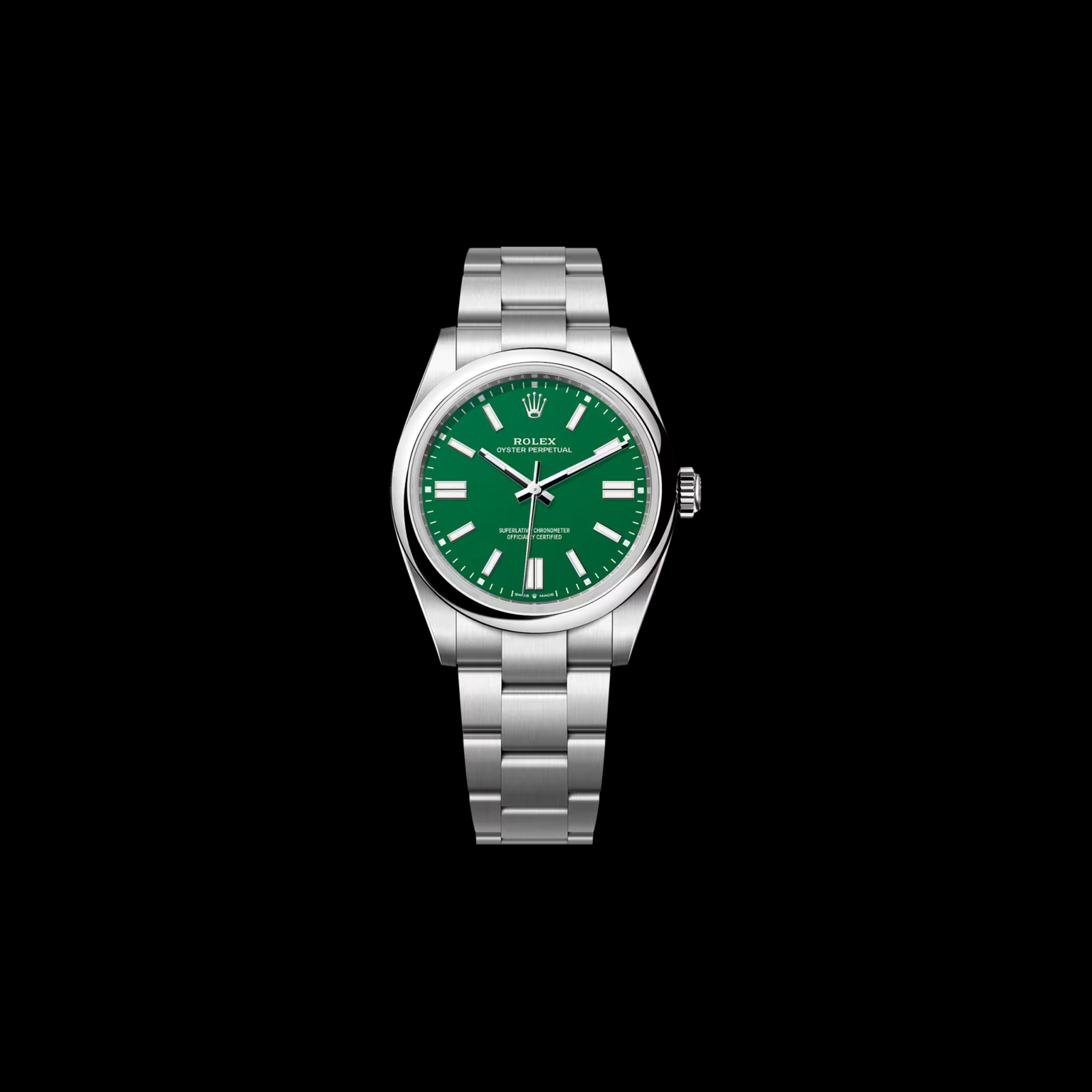 Rolex Oyster Perpetual 41mm Green Dial Stainless Steel Ref. 134300
