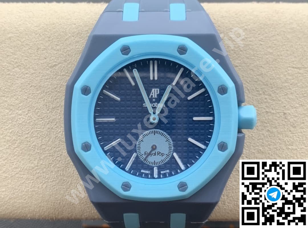Audemars Piguet AP x Swatch “Lan Ba” Bioceramic Inc. Extra Rubber Strap 40mm Ref. SSX03L100N
