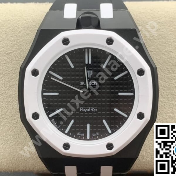 Audemars Piguet AP x Swatch “Ocho Negro” Bioceramic Inc. Extra Rubber Strap 40mm Ref. SSX03W101N