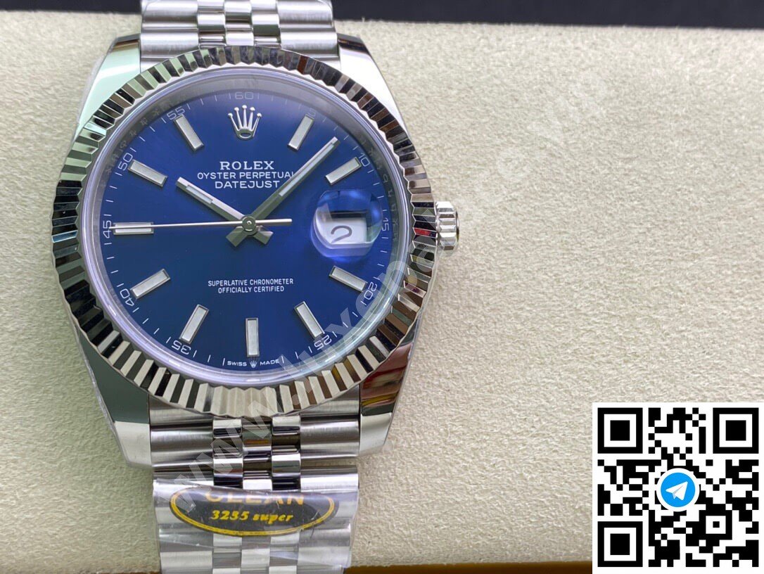 Rolex Datejust 41mm Blue Dial Stainless Steel Ref. 126334