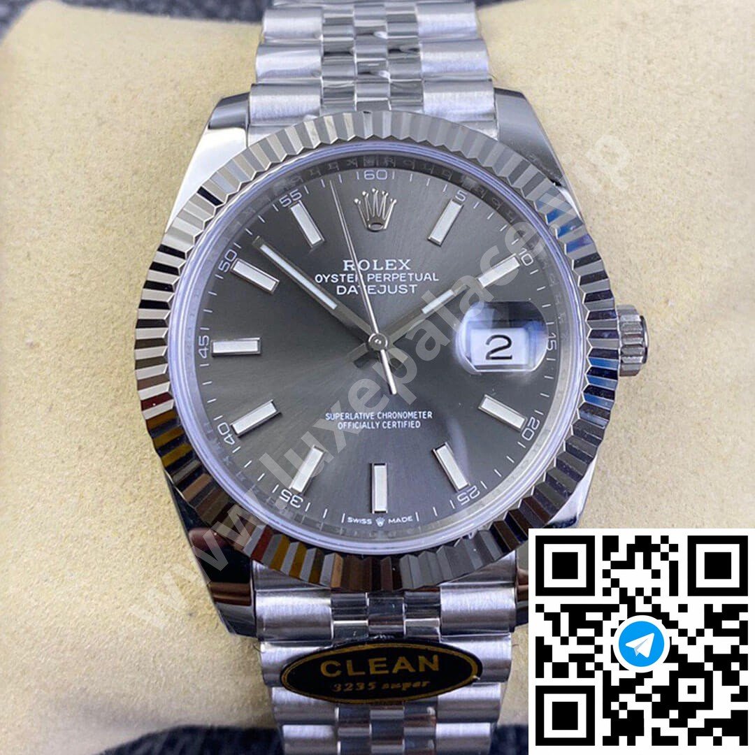 Rolex Datejust 41mm “Rhodium” Dial Stainless Steel Ref. 126334