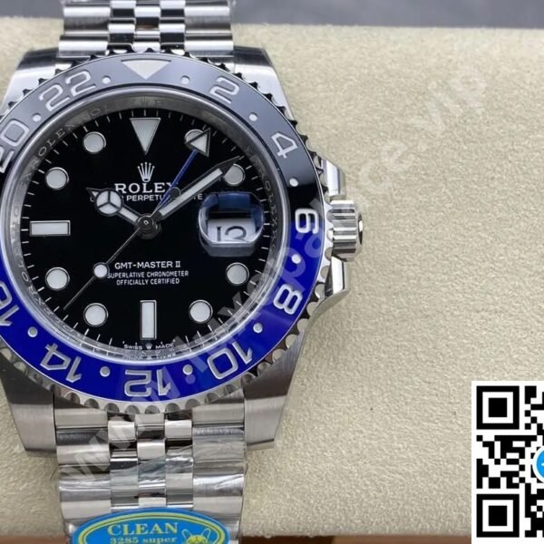 Rolex GMT-Master II “Batgirl” Stainless Steel Jubilee 40mm Ref. 126710BLNR