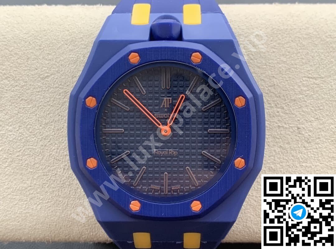 Audemars Piguet AP x Swatch “Orengji Hachi” Bioceramic Inc. Extra Rubber Strap Ref. SSX03L103N