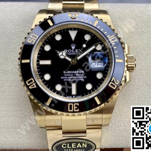 Rolex Submariner Black Dial Yellow Gold 41mm Ref. 126618LN