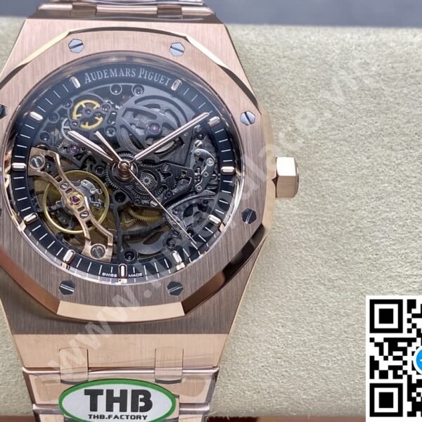 Audemars Piguet Royal Oak “Skeleton” Openworked Black Dial Rose Gold 41mm Ref. 15407OR.OO.1220OR.01