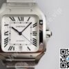 Cartier Santos White Dial Stainless Steel 40mm Large Inc. Extra Leather Strap Ref. WSSA0018