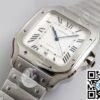Cartier Santos White Dial Stainless Steel 40mm Large Inc. Extra Leather Strap Ref. WSSA0018