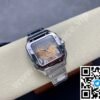 Cartier Santos Brown Dial Stainless Steel 40mm Large Inc. Extra Leather Strap Ref. WSSA0064