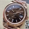 Rolex Day-Date 40mm “Chocolate” Baguette Dial Rose Gold Ref. 228235