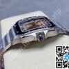 Cartier Santos Brown Dial Stainless Steel 40mm Large Inc. Extra Leather Strap Ref. WSSA0064